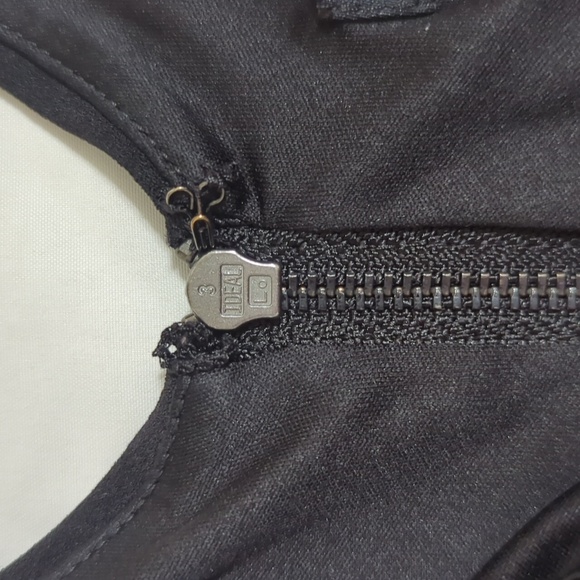 Express Cap Sleeve V Back Sheath Dress, Color Black Size SP - Picture 8 of 15